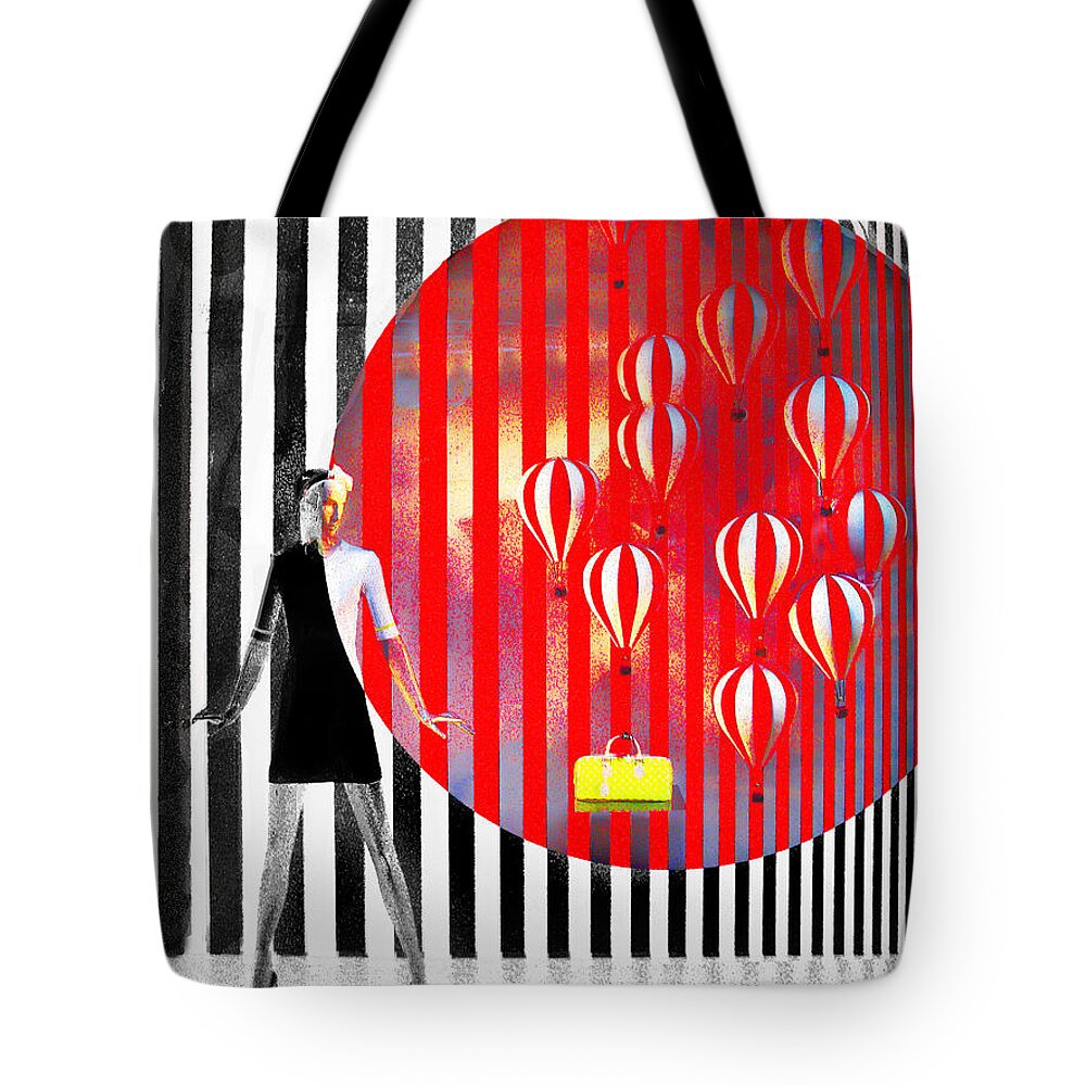 Stripes Tote Bag featuring the digital art Temptations by Jennie Breeze
