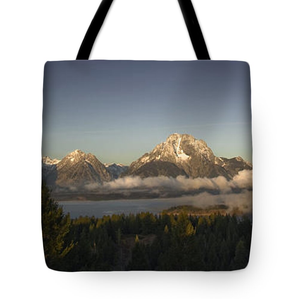 Landscapes Tote Bag featuring the photograph Teton sunrise by Wildlife Fine Art