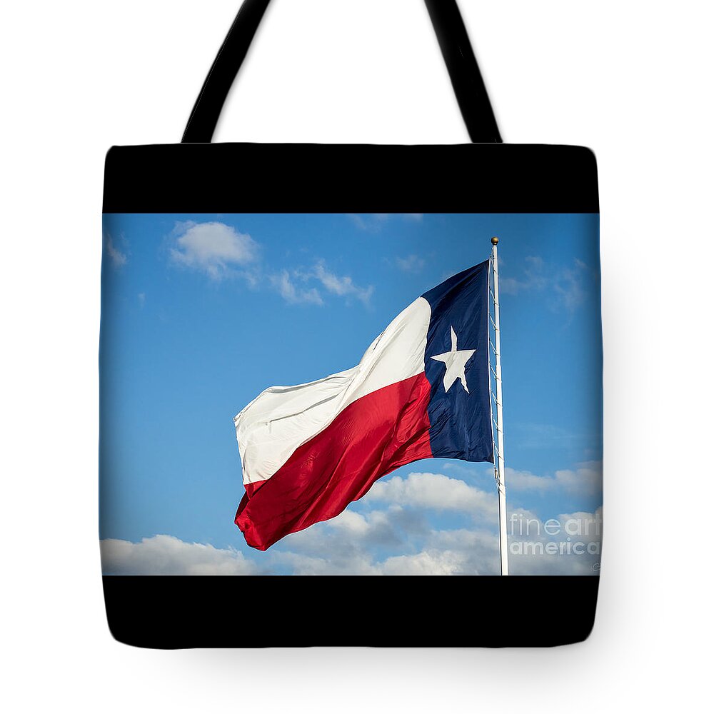 Texas State Flag Tote Bag featuring the photograph State Flag of Texas by Imagery by Charly