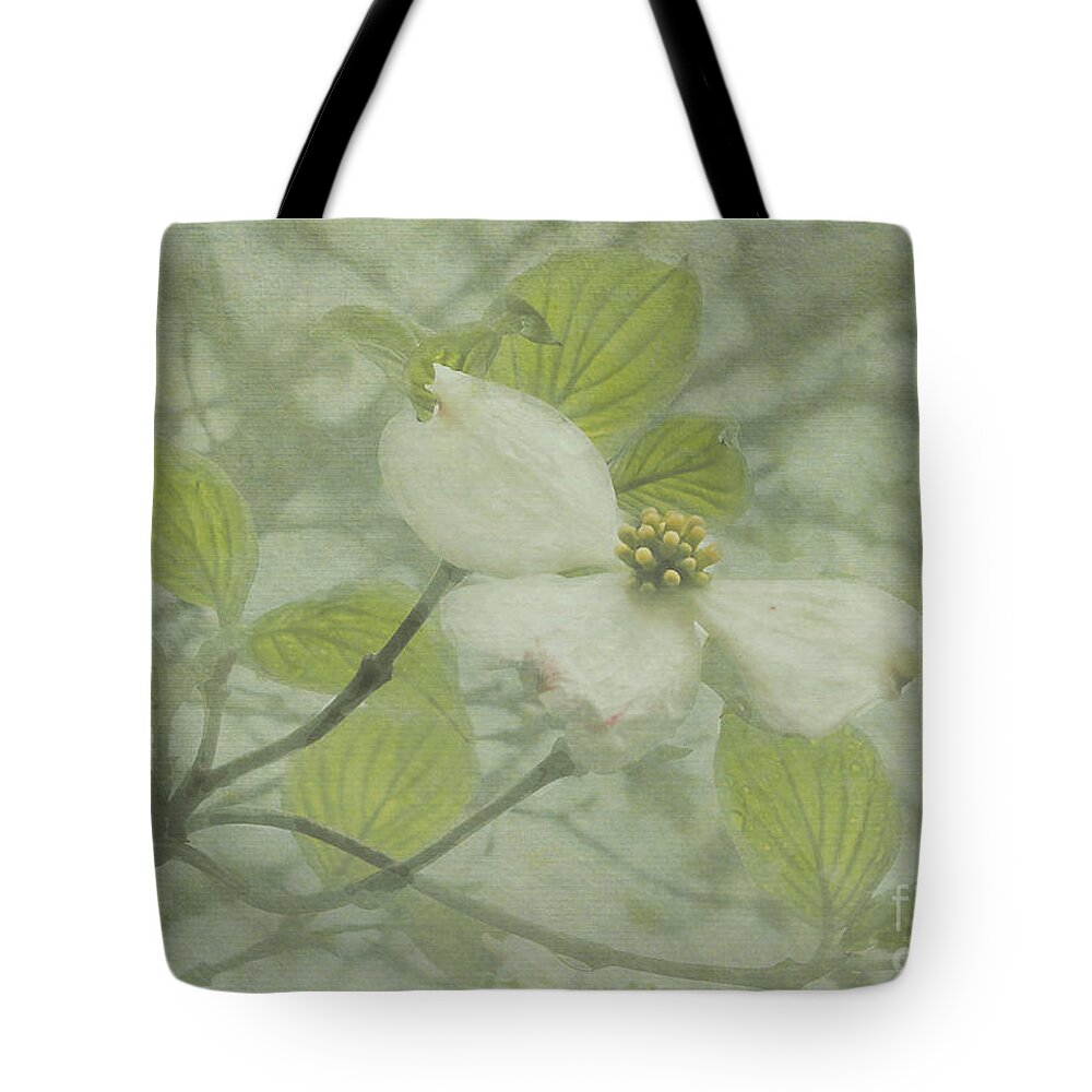 Dogwood Tote Bag featuring the photograph Textured Floret by Arlene Carmel