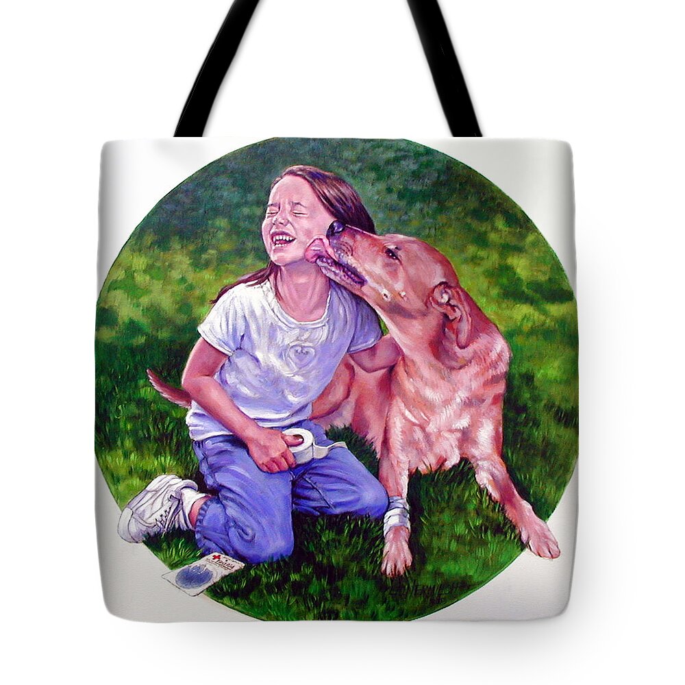 Dog Tote Bag featuring the painting Thanks Doc by John Lautermilch