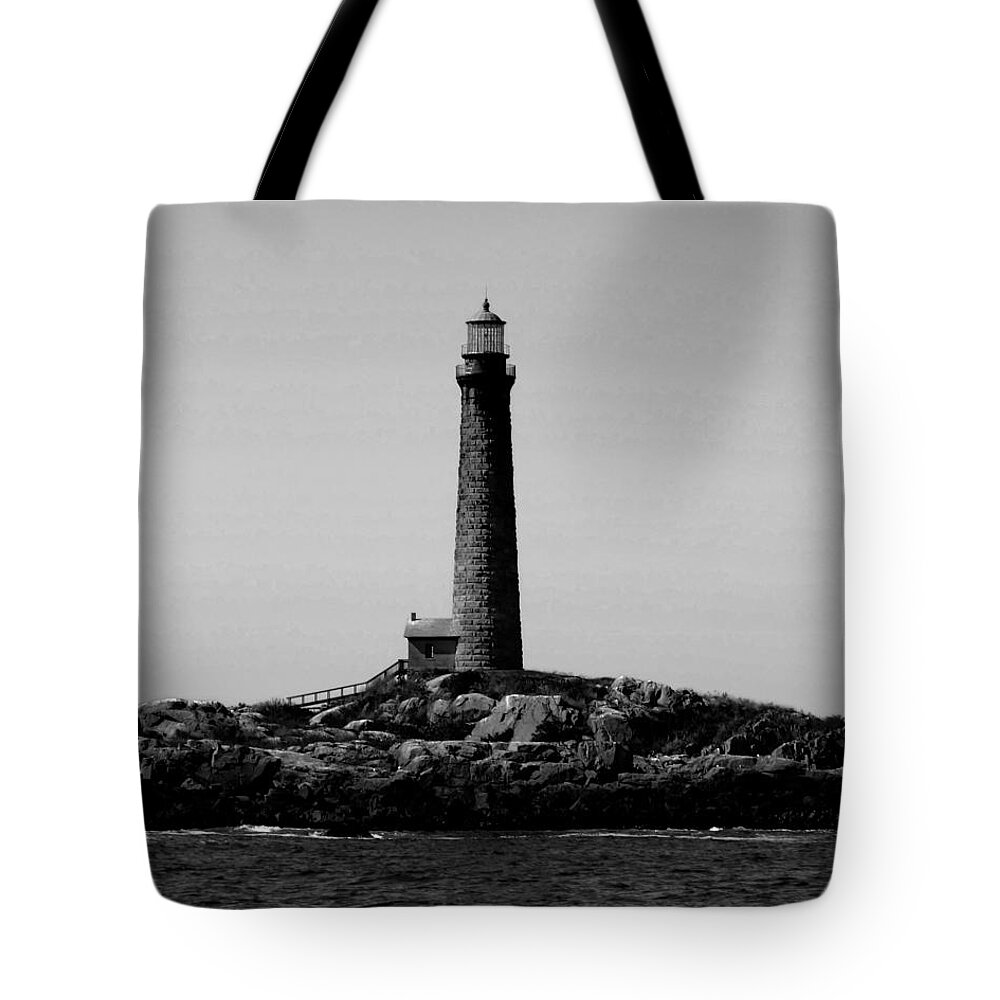 Artoffoxvox Tote Bag featuring the photograph Thatcher Island Lighthouse by Kristen Fox