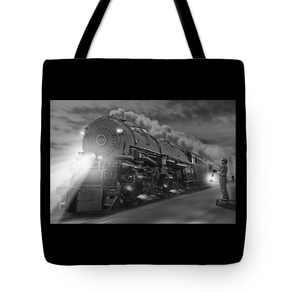 Transportation Tote Bag featuring the photograph The 1218 On the Move 2 by Mike McGlothlen