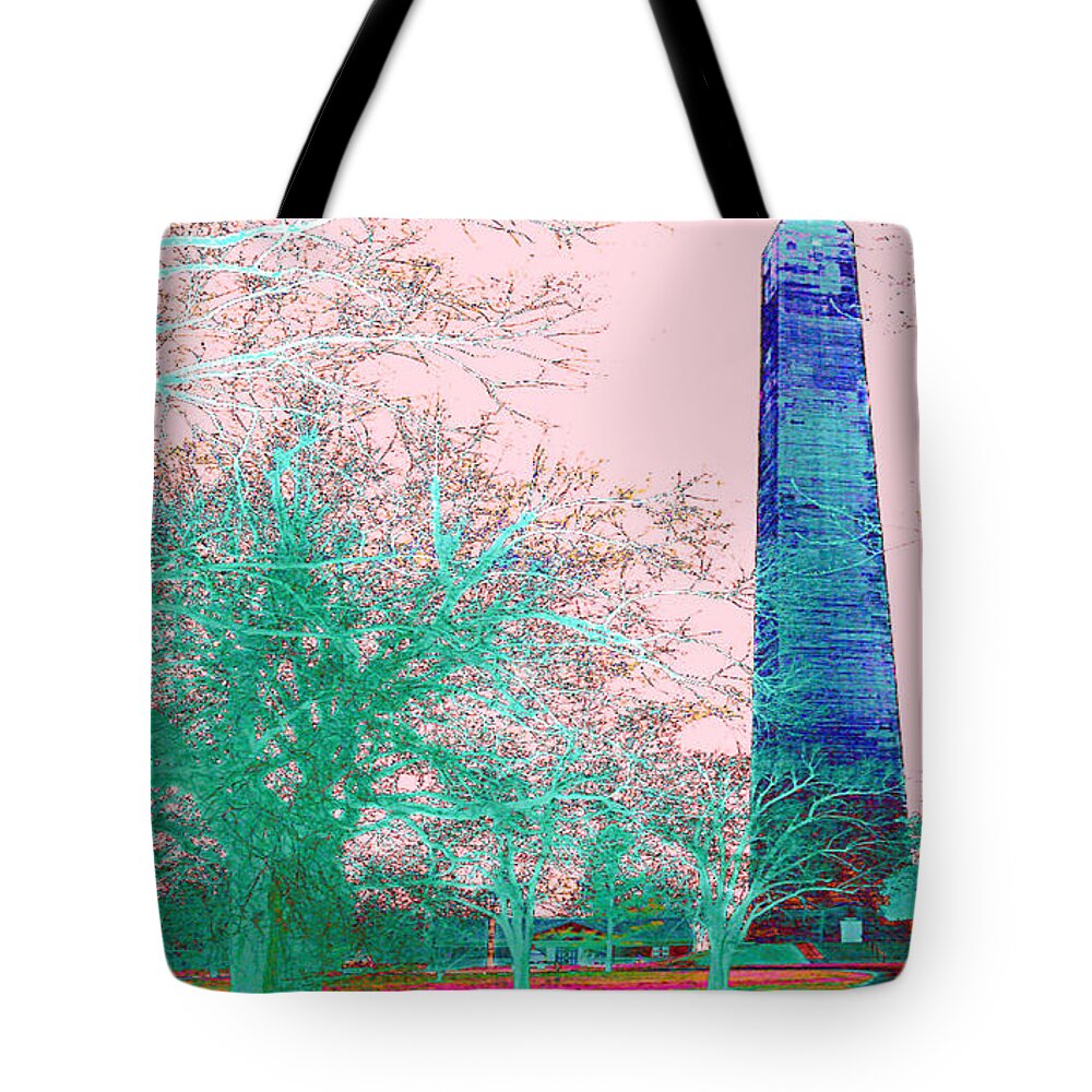 Abstract Obelisk Tote Bag featuring the photograph The Obelisk by Stacie Siemsen