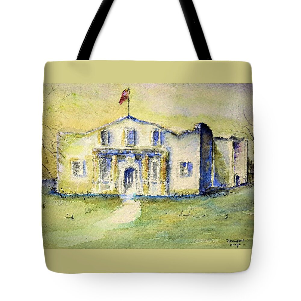 Spring Tote Bag featuring the painting The Alamo by Bernadette Krupa