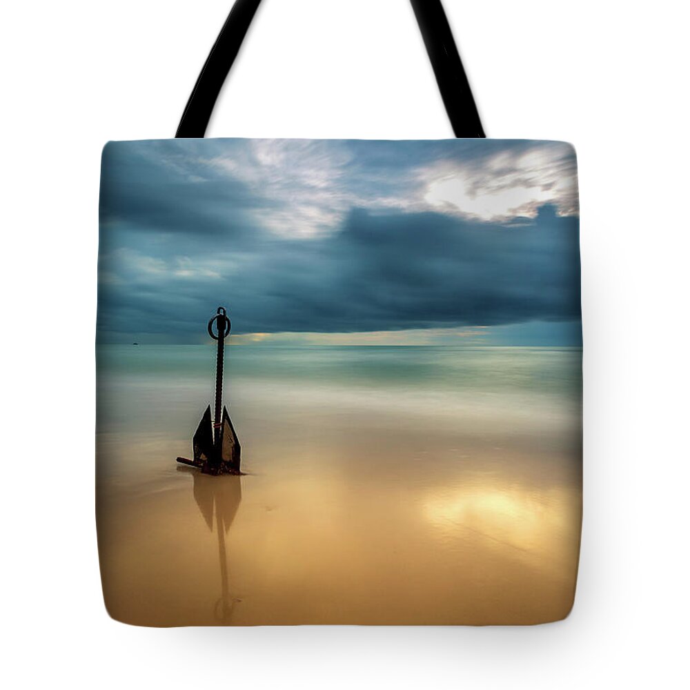 Tranquility Tote Bag featuring the photograph The Anchor by Arthit Somsakul