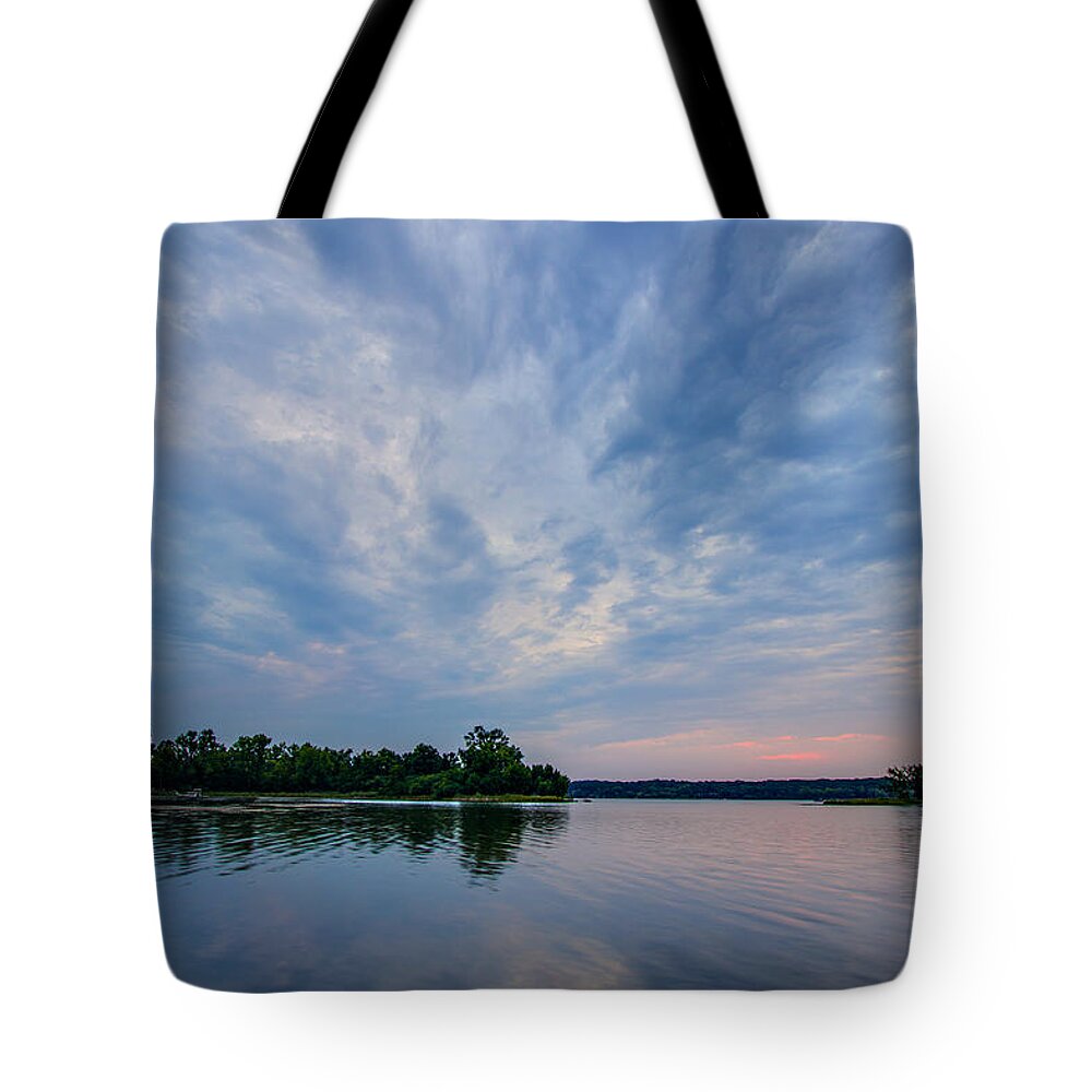 Big Carnelian Lake Tote Bag featuring the photograph The Approaching Storm by Adam Mateo Fierro
