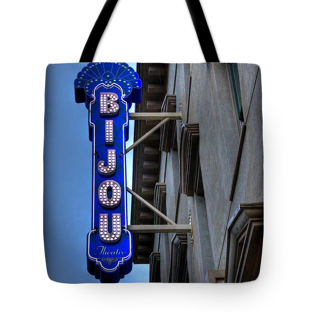 Tennessee Tote Bag featuring the photograph The Bijou Theatre - Knoxville Tennessee by David Patterson