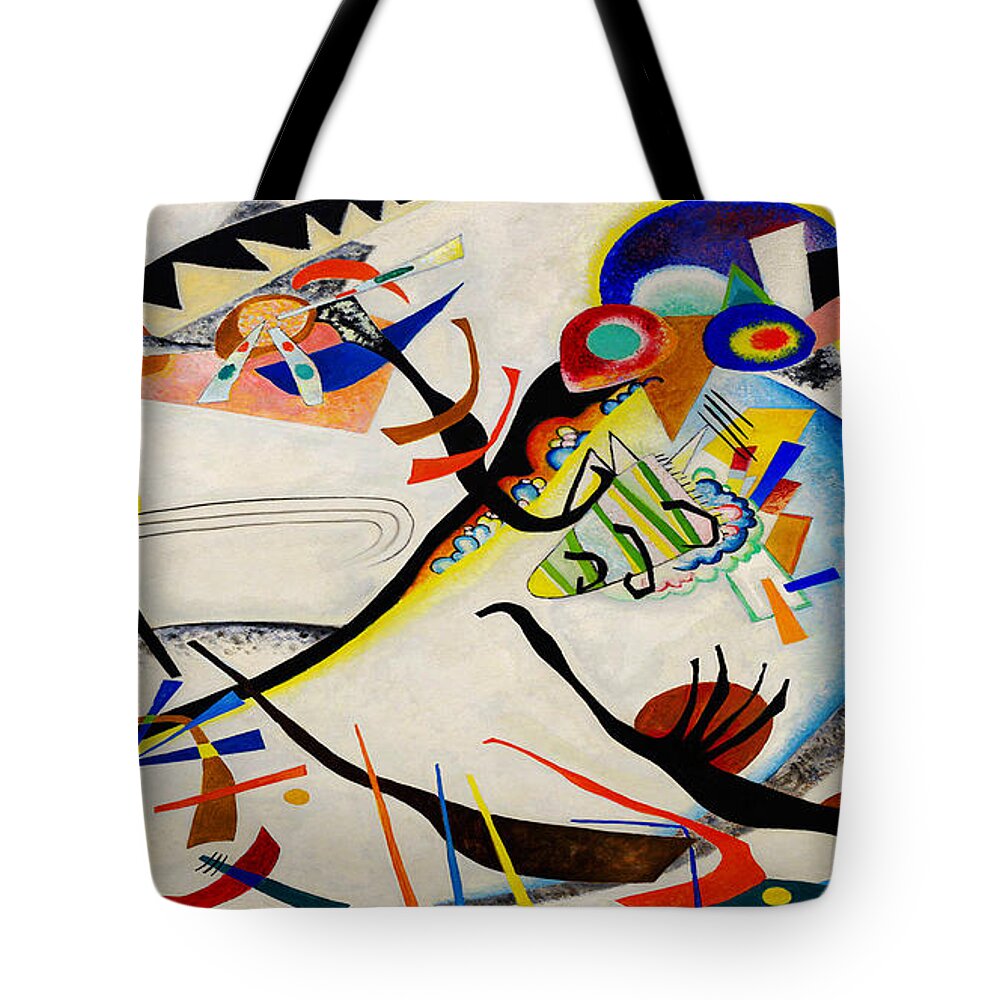 Wassily Kandinsky Tote Bag featuring the painting The Bird by Celestial Images