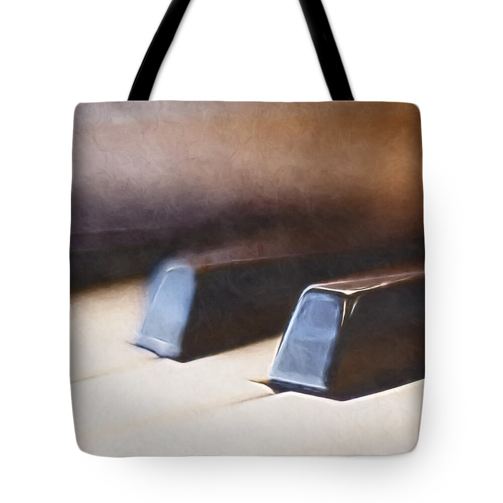 Piano Tote Bag featuring the photograph The Black Keys by Scott Norris