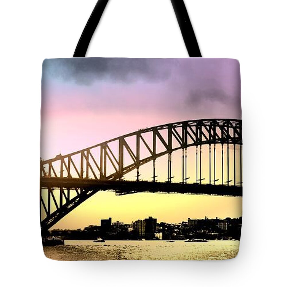 Sydney Tote Bag featuring the photograph The Bridge by HELGE Art Gallery