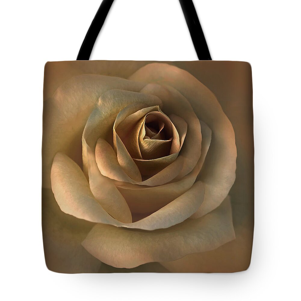 Rose Tote Bag featuring the photograph The Bronze Rose Flower by Jennie Marie Schell