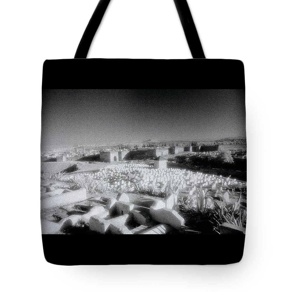 Landscape Tote Bag featuring the photograph The Cemetery by Shaun Higson