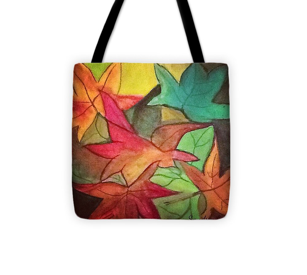  Tote Bag featuring the painting Fall by Sandra Lira