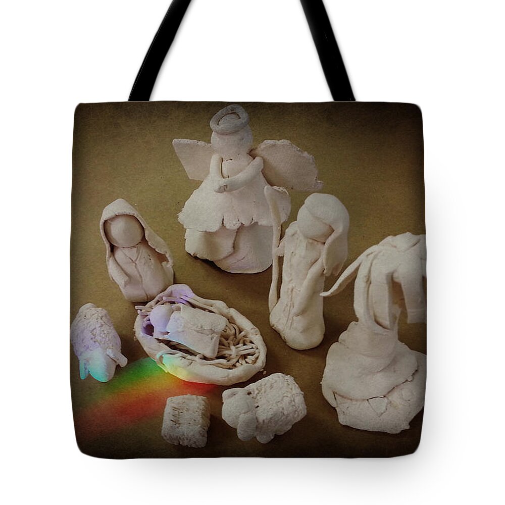 Christmas Tote Bag featuring the photograph The Children's Nativity 2 by Valerie Reeves