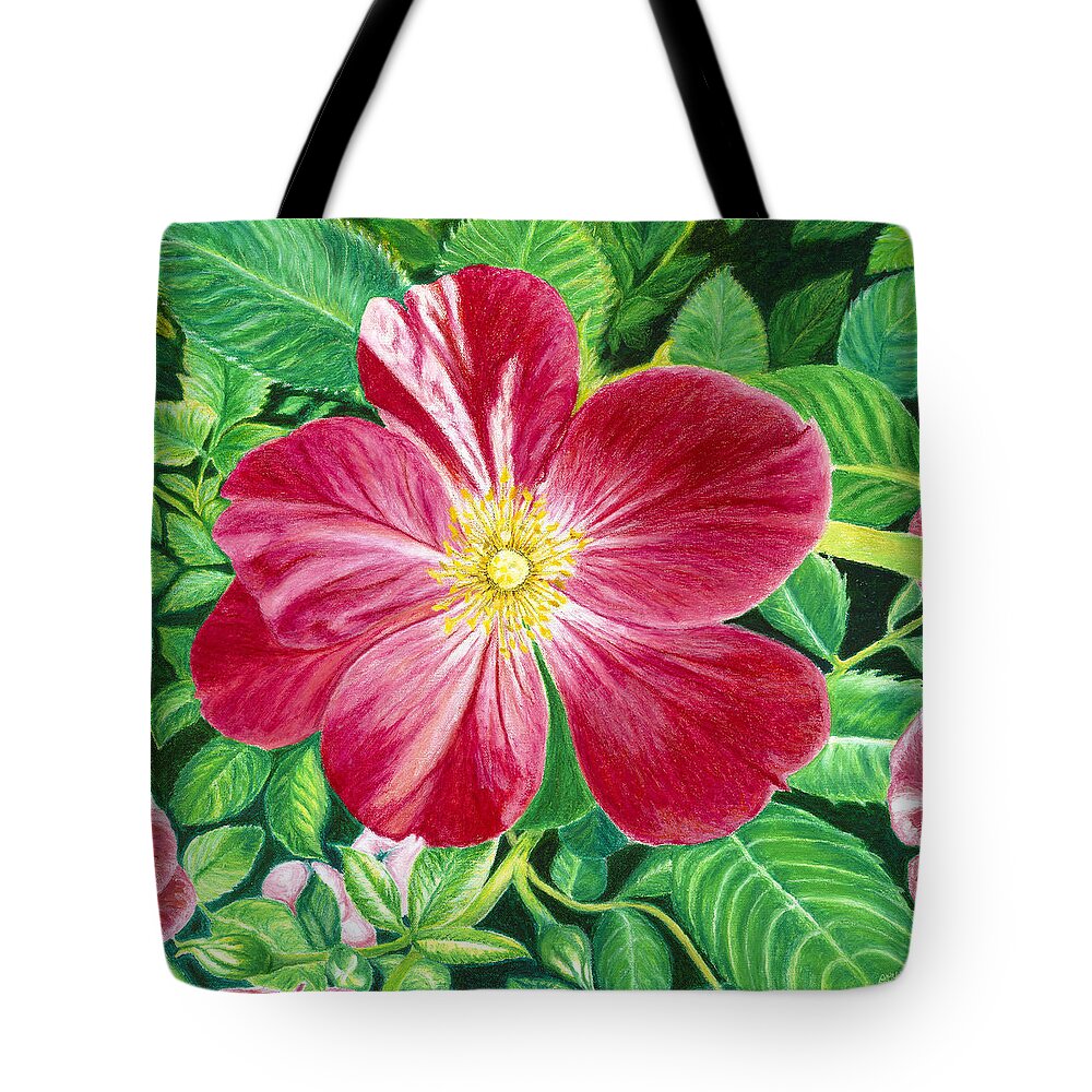 Donna Yates Artist Tote Bag featuring the painting The Christmas Rose by Donna Yates