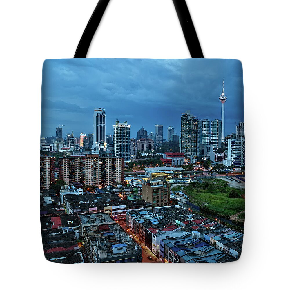 Population Explosion Tote Bag featuring the photograph The City Of Kuala Lumpur by Artisticslice