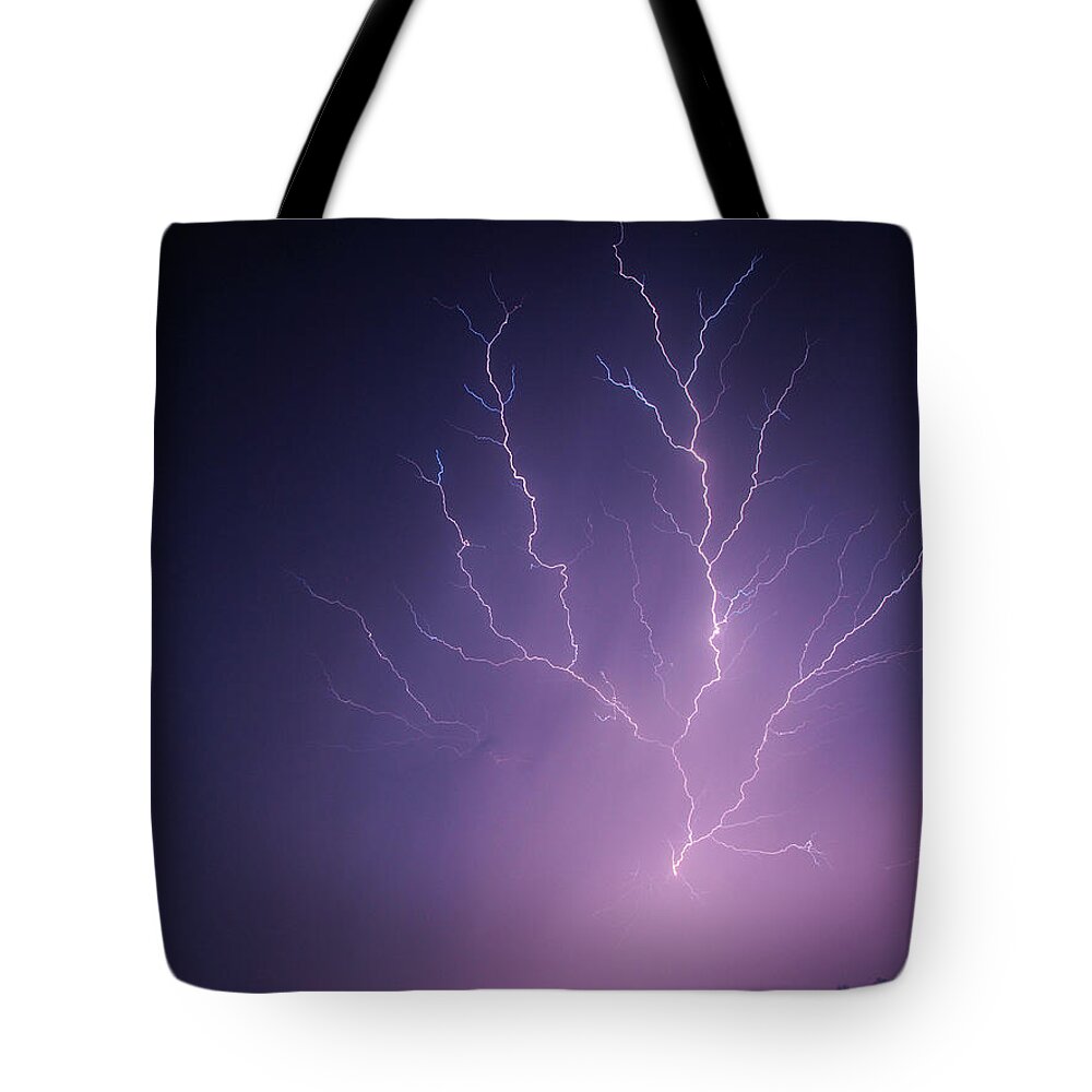 Purple Sky Tote Bag featuring the photograph The Color Of Sound by Tom Druin