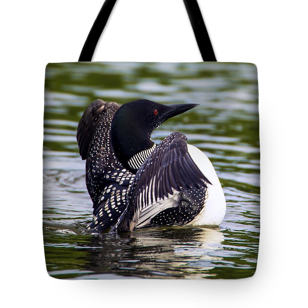 Bird Tote Bag featuring the photograph The Common Loon by Bill and Linda Tiepelman