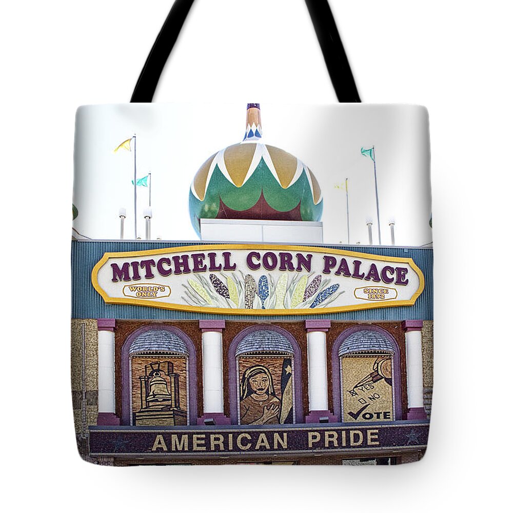 Art Tote Bag featuring the photograph The Corn Palace in Mitchell South Dakota by Randall Nyhof