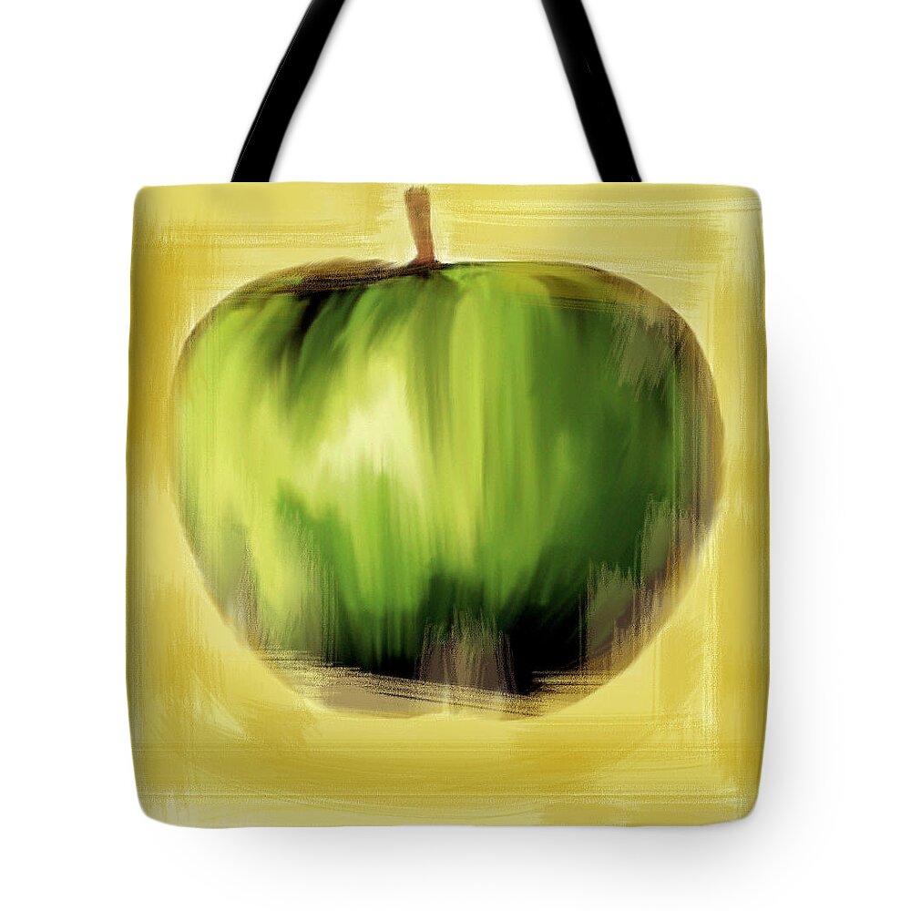 The Beatles Tote Bag featuring the painting The Creative Apple #1 by Iconic Images Art Gallery David Pucciarelli