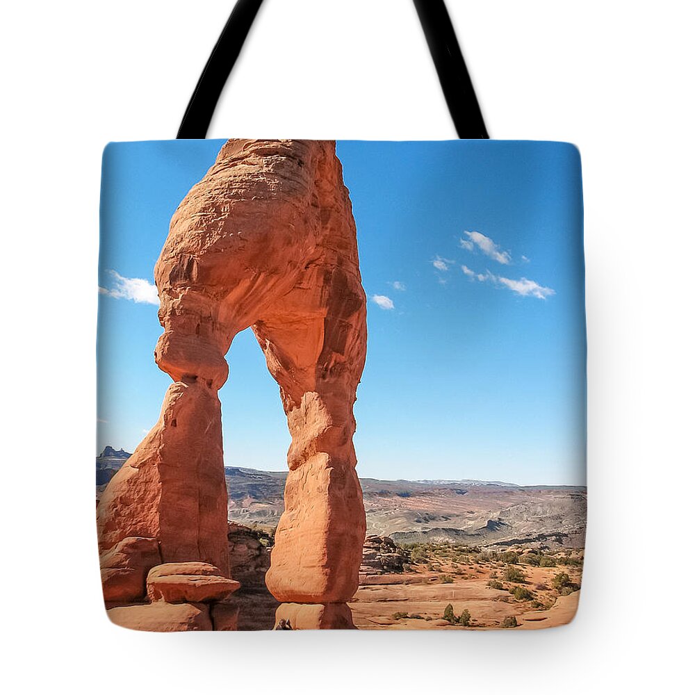 Adult Tote Bag featuring the photograph The Delicate Arch by Sue Leonard