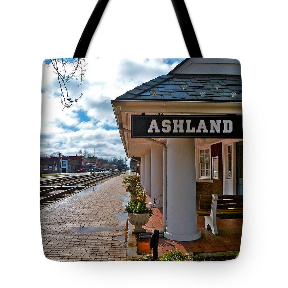 Depot Tote Bag featuring the photograph The Depot by Jean Wright