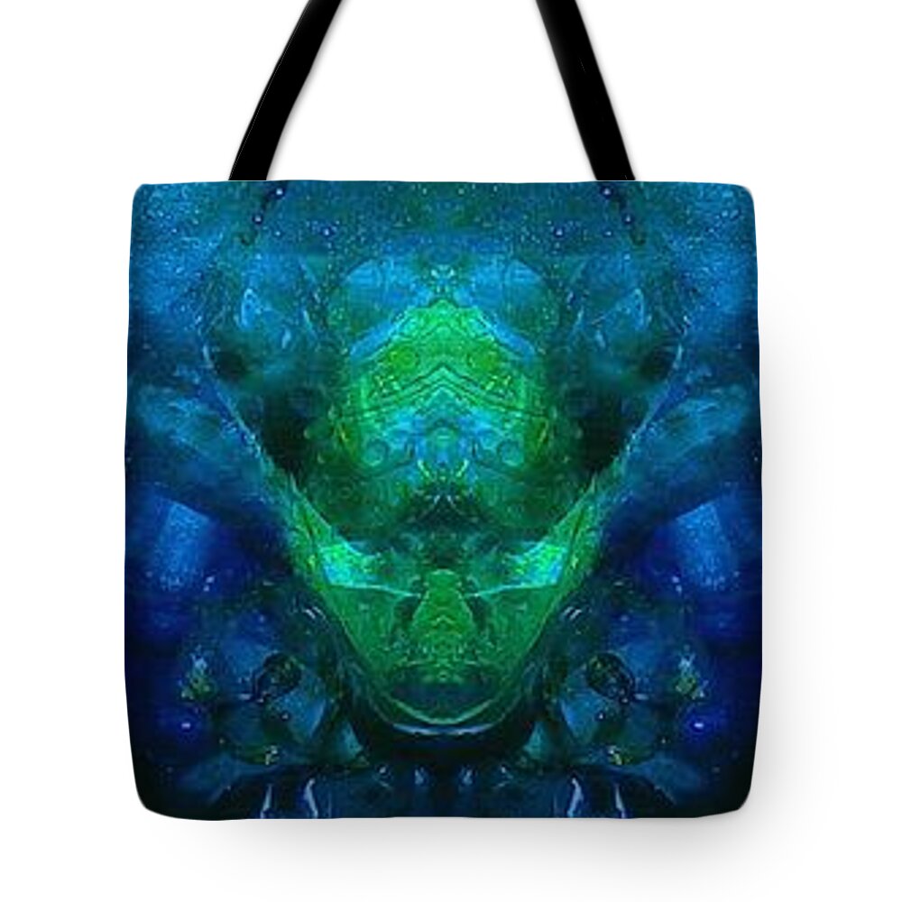 Abstract Digital Painting Tote Bag featuring the digital art The Dream Mind by Wolfgang Schweizer