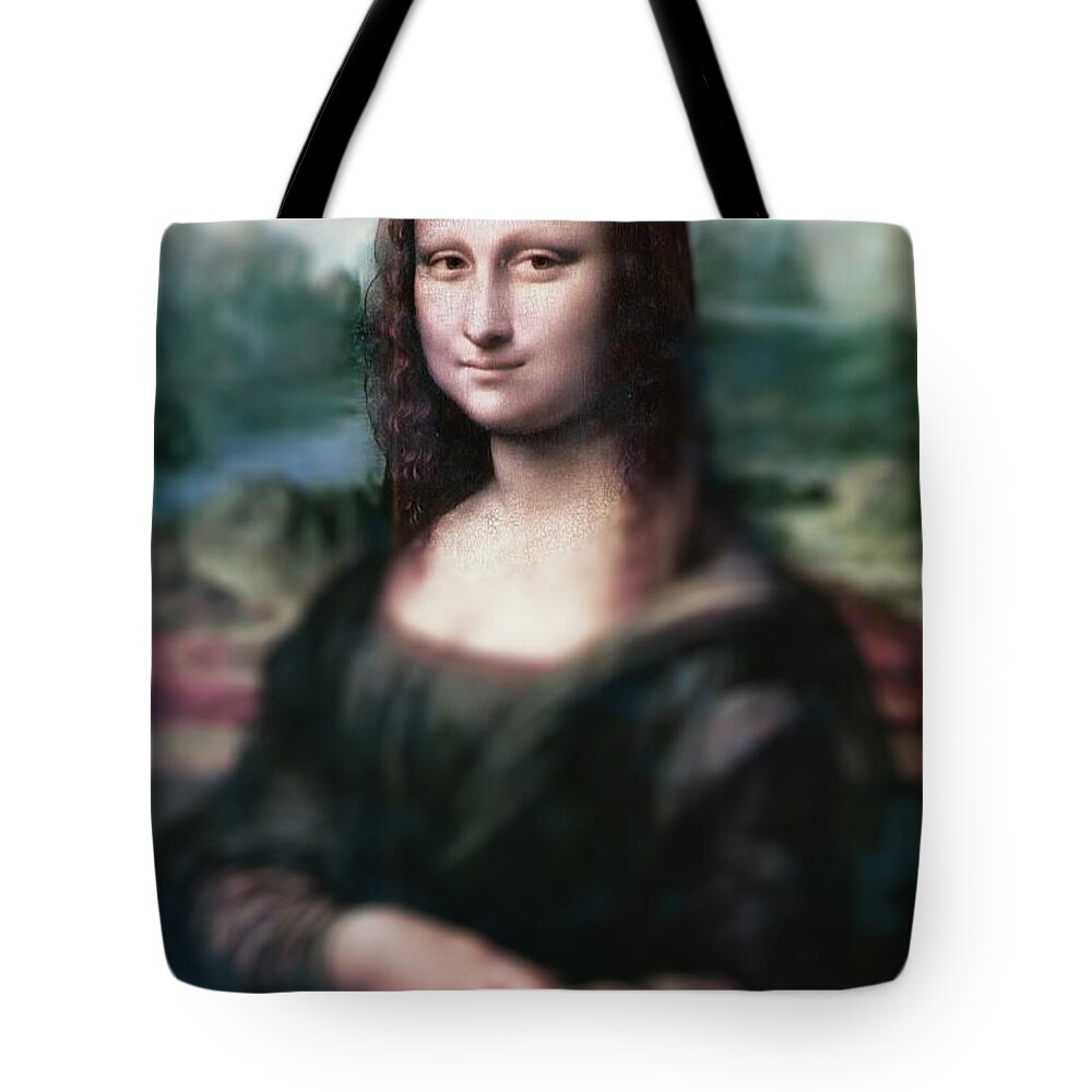Leonardo Da Vinci Tote Bag featuring the painting The Dream of the Mona Lisa by David Bridburg
