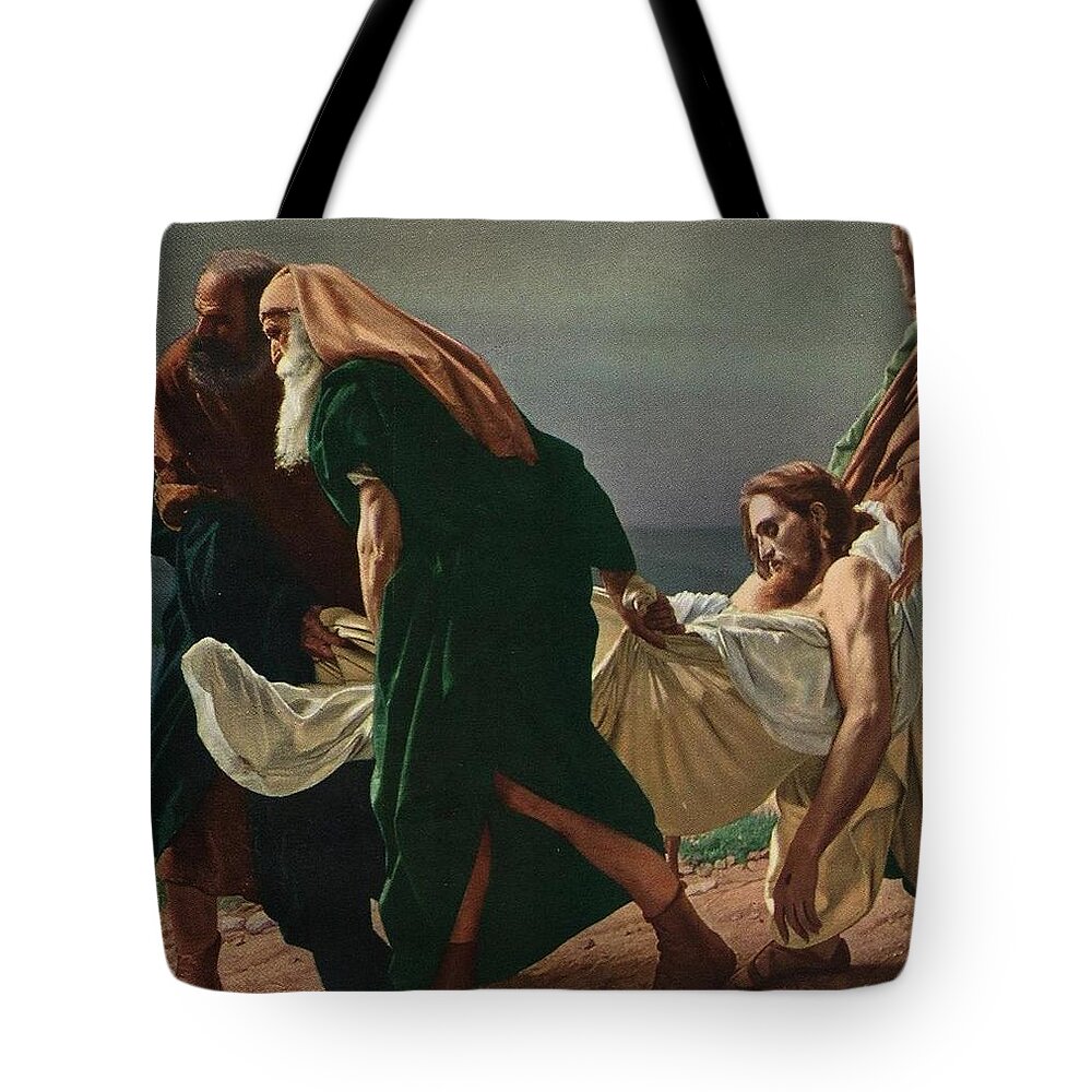 Fineartamerica.com Tote Bag featuring the painting The Entombment by Diane Strain