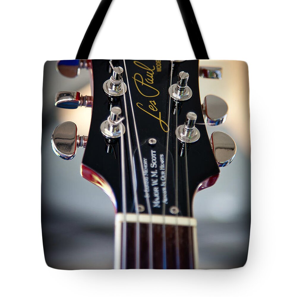 The Epiphone Les Paul Guitars Tote Bag featuring the photograph The Epiphone Les Paul Guitar by David Patterson