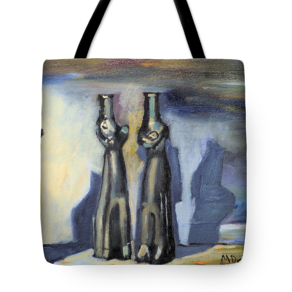 Painting Tote Bag featuring the painting The family by Michael Daniels