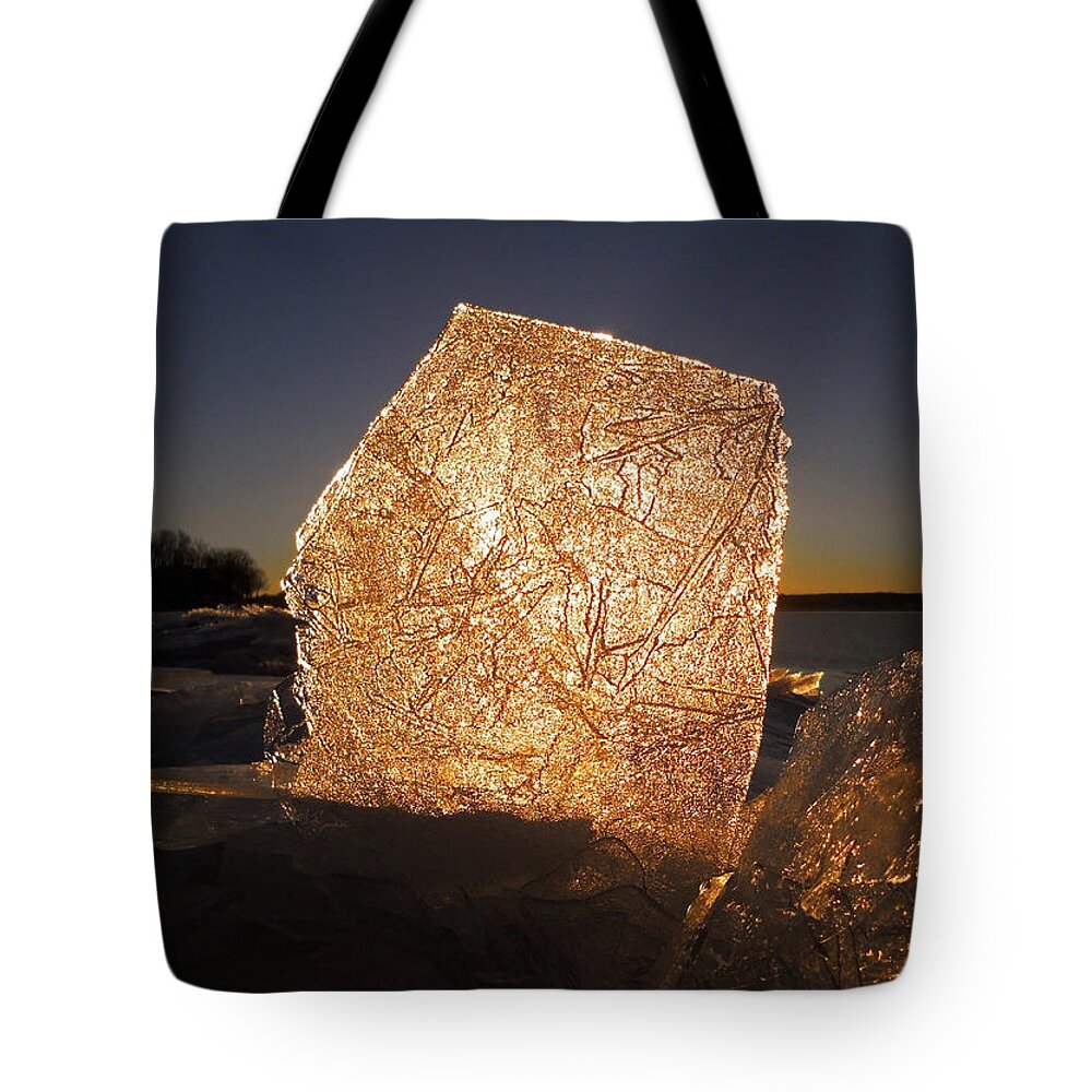 Canada Tote Bag featuring the photograph The First Ice ... by Juergen Weiss