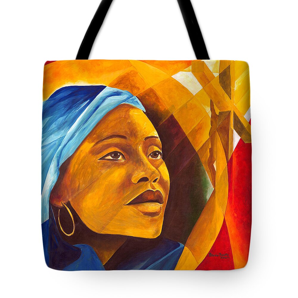 Female Crucified Tote Bags
