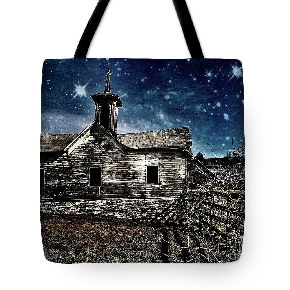Star Tote Bag featuring the digital art The First Snowfall by Kevyn Bashore