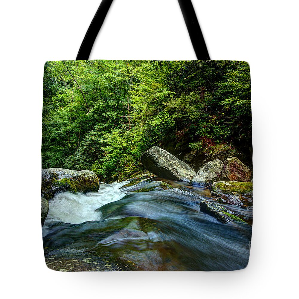 Stream Tote Bag featuring the photograph The Flow Keeps On by Michael Eingle