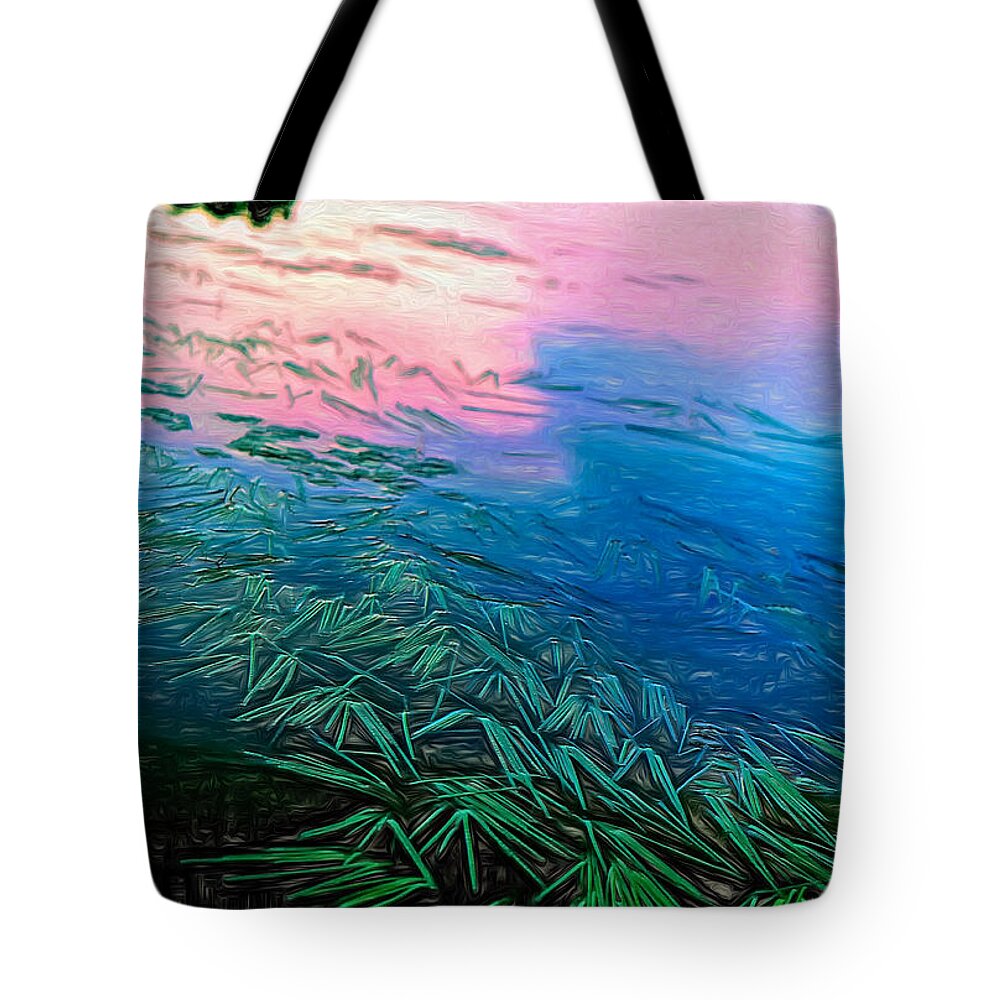 Wilderness Tote Bag featuring the photograph The Flow - Paint by Steve Harrington