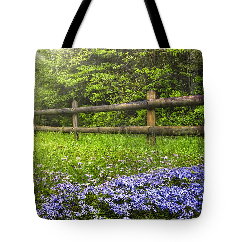 Appalachia Tote Bag featuring the photograph The Forest is Calling by Debra and Dave Vanderlaan