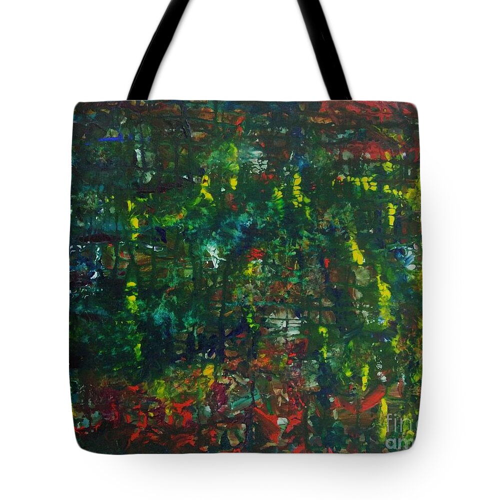  Tote Bag featuring the painting The Forest by Sharron Cuthbertson
