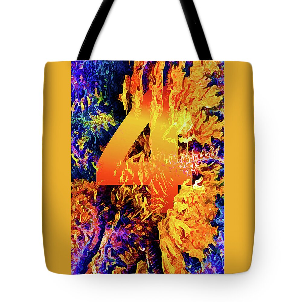 4 Tote Bag featuring the digital art The Four of Creation by Chuck Mountain
