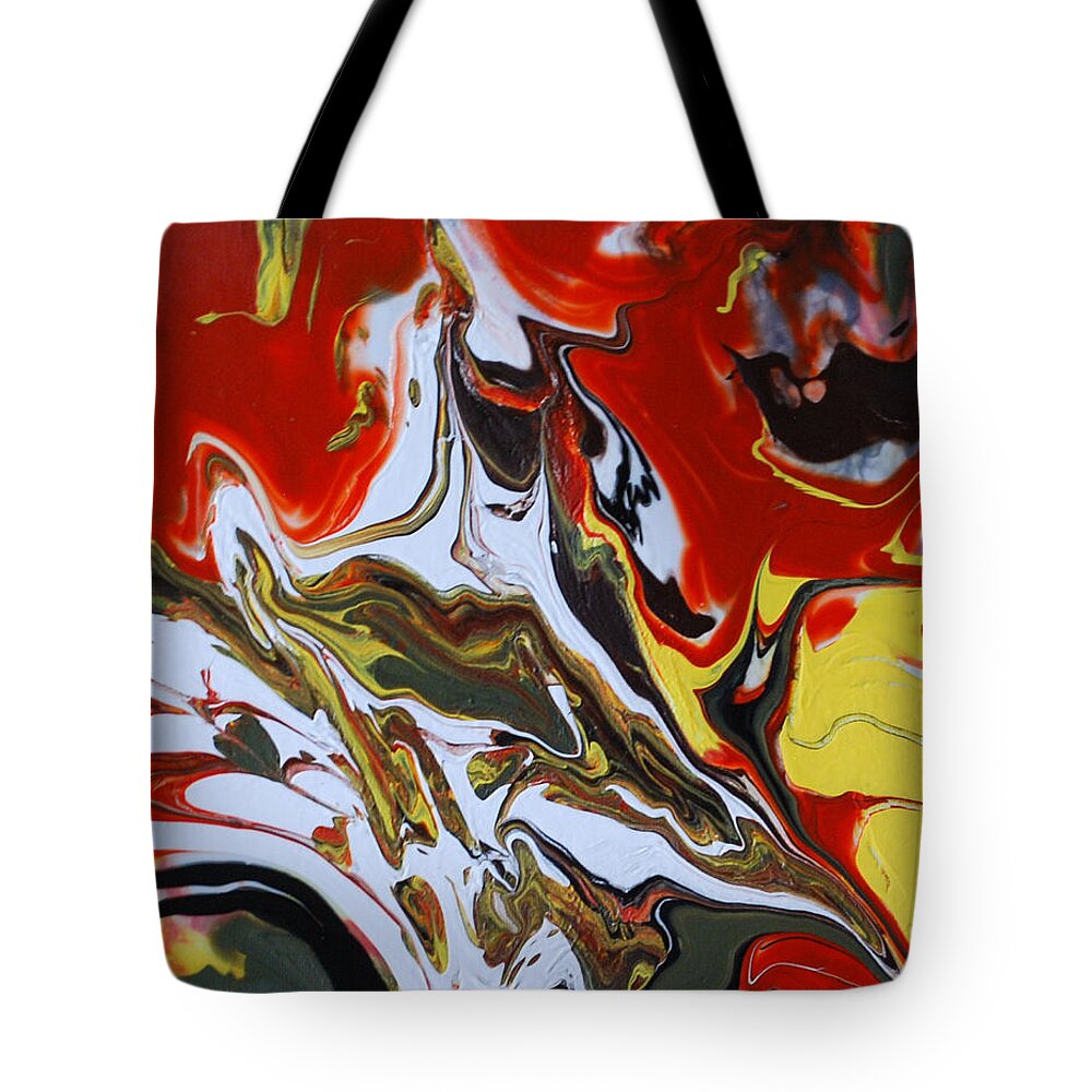 Abstract Tote Bag featuring the painting The Free Spirit 3 by Sonali Kukreja