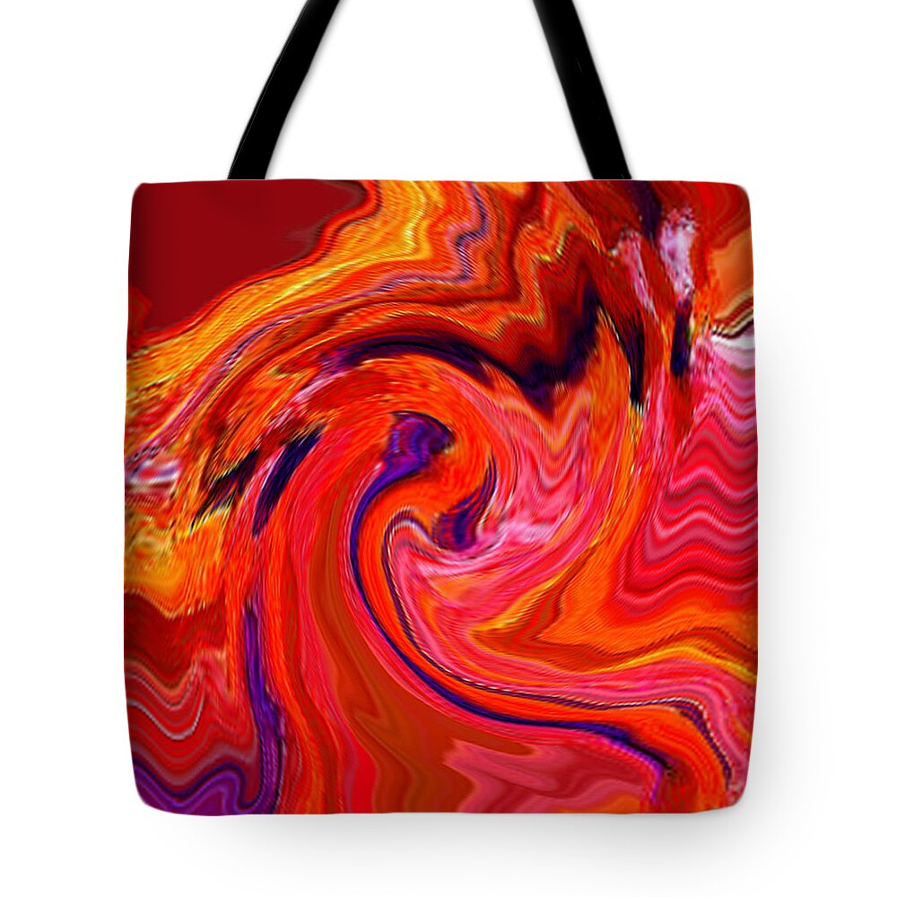 Abstract Art Paintings Tote Bag featuring the painting The Glory Of A Sunrise by RjFxx at beautifullart com Friedenthal
