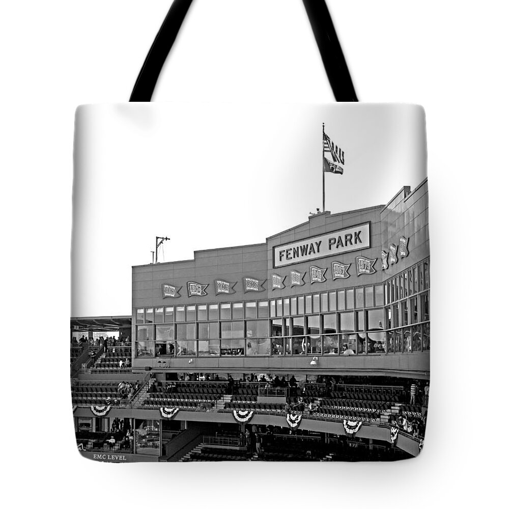 black And White Tote Bag featuring the photograph The Good Seats by Barbara McDevitt