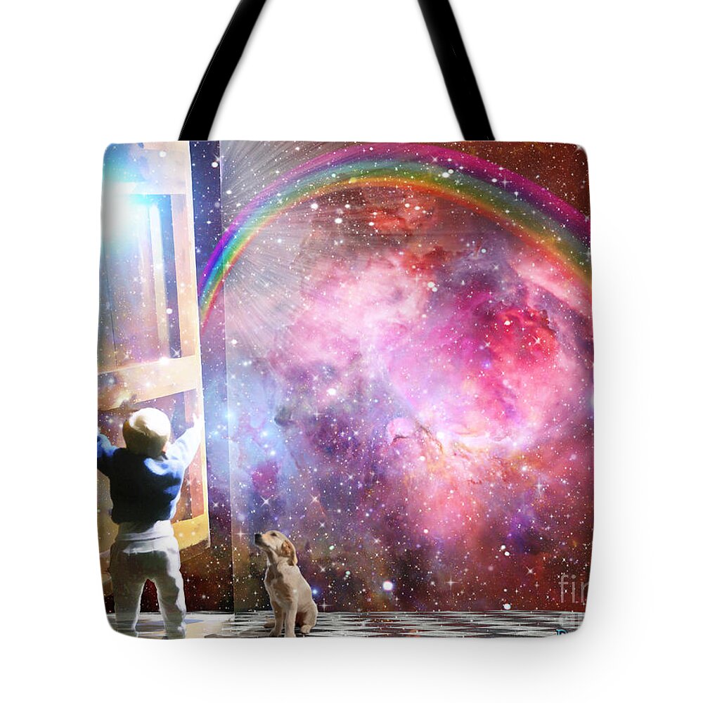 Gods Promises Tote Bag featuring the digital art The Great Adventure by Dolores Develde