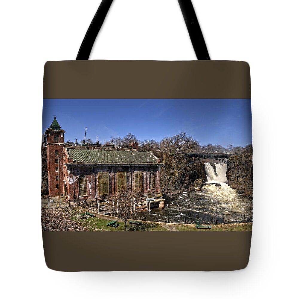 Paterson Falls Tote Bag featuring the photograph The Great Falls in Paterson by Anthony Sacco