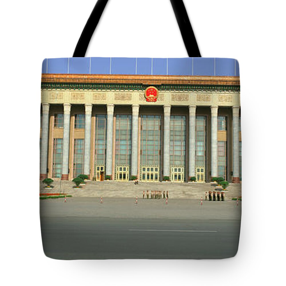 Photography Tote Bag featuring the photograph The Great Hall Of The People by Panoramic Images