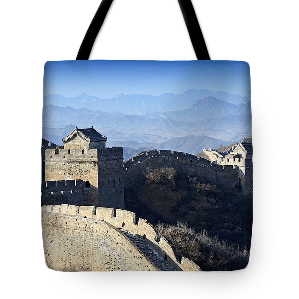 great Wall Tote Bag featuring the photograph The Great Wall - China by Brendan Reals
