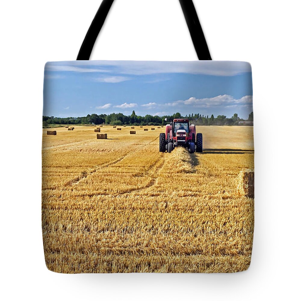 Landscape Tote Bag featuring the photograph The Harvest by Keith Armstrong