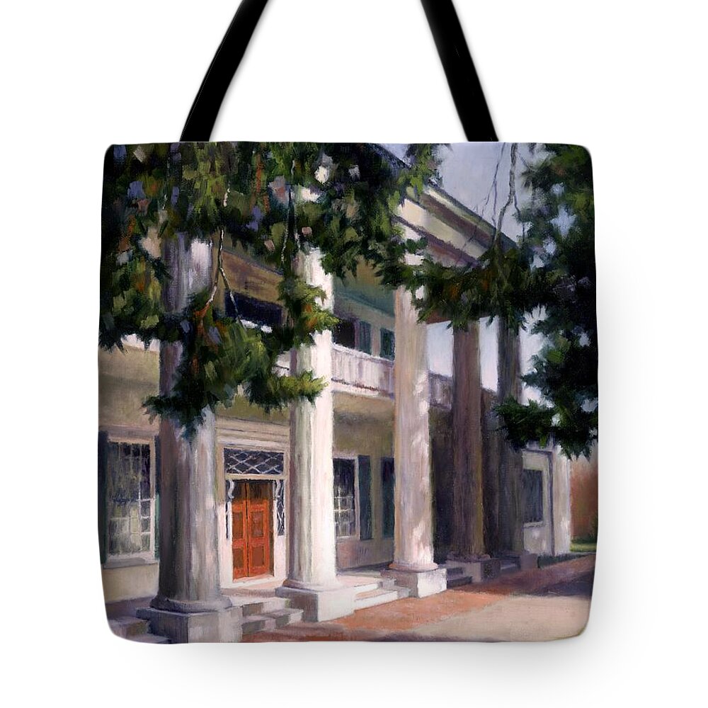 Architecture Tote Bag featuring the painting The Hermitage by Janet King
