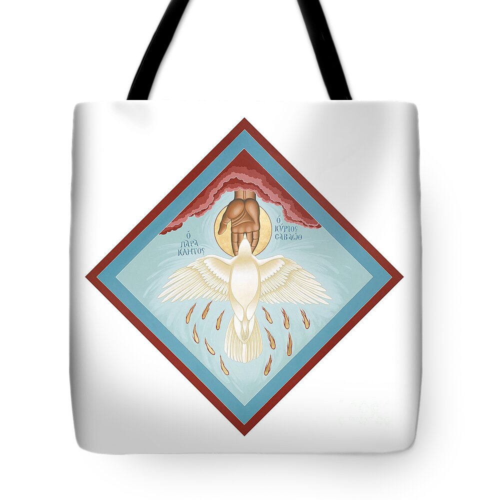 The Holy Spirit Tote Bag featuring the painting The Holy Spirit The Lord the Giver of Life The Paraclete Sender of Peace 093 by William Hart McNichols